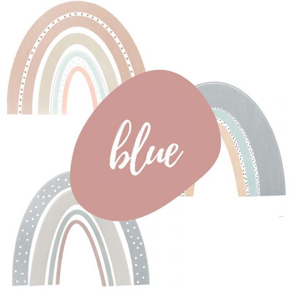 Stickit Designs - Cute Blue Rainbow Wall Stickers - Shopfox