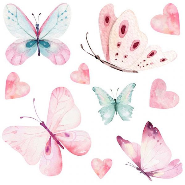 Stickit Designs - Butterflies and Hearts Wall Stickers - Shopfox