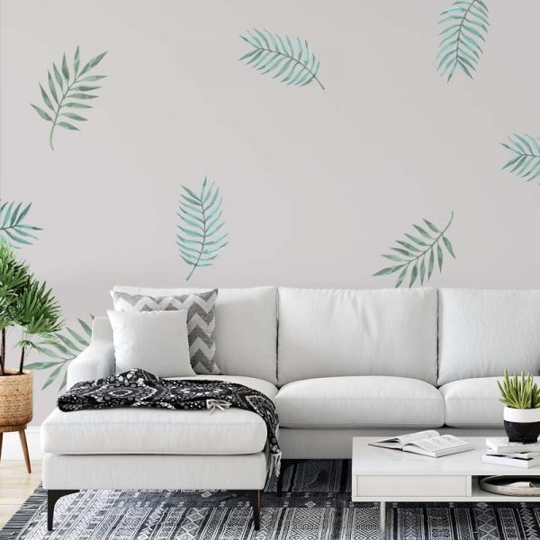 Stickit Designs - Green Palm Leaves Wall Stickers - Shopfox