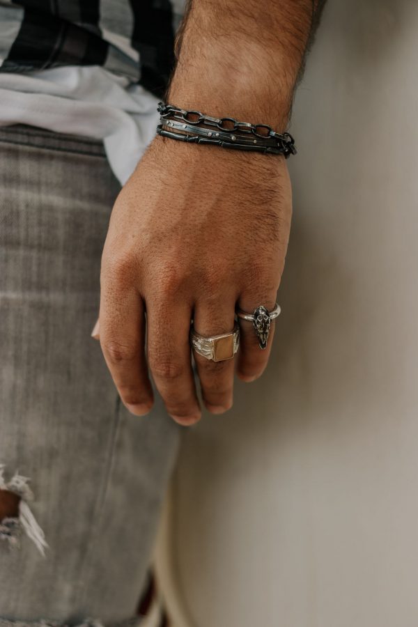 mens- blackened-silver-link-chain-bracelet