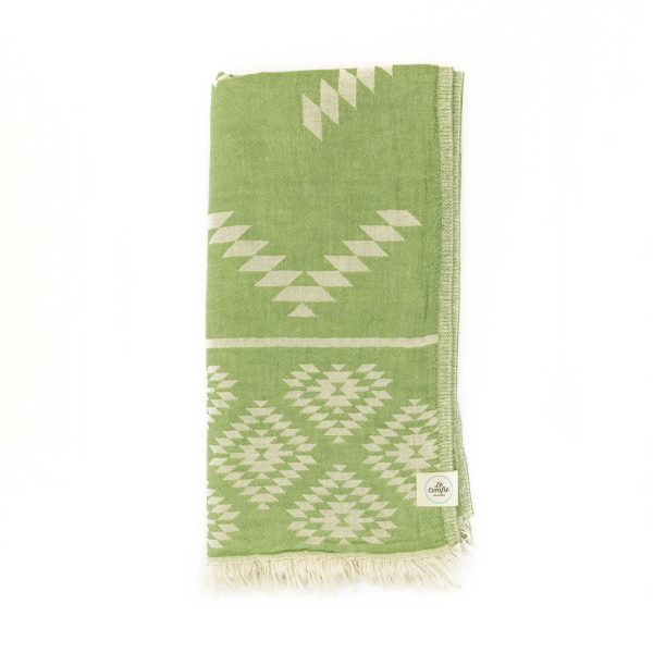 Le Comfie - Aztek Turkish Towel - Green - Shopfox