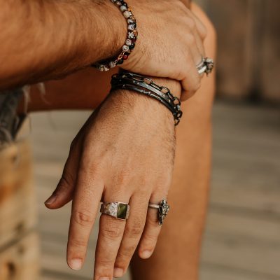 Verus Fine Jewellery - Tibetan Prayer Bead and Gold Wristband - Shopfox