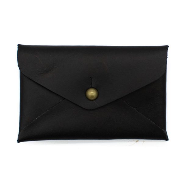 Leather Card Holder - Black - Shopfox