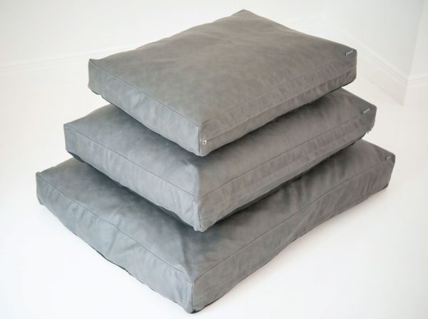 Jelico - Gunner Leather Dog Cushion - Charcoal - Shopfox