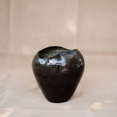 Passionfruit Ceramics - Charcoal and Jungle Green Vase - Shopfox