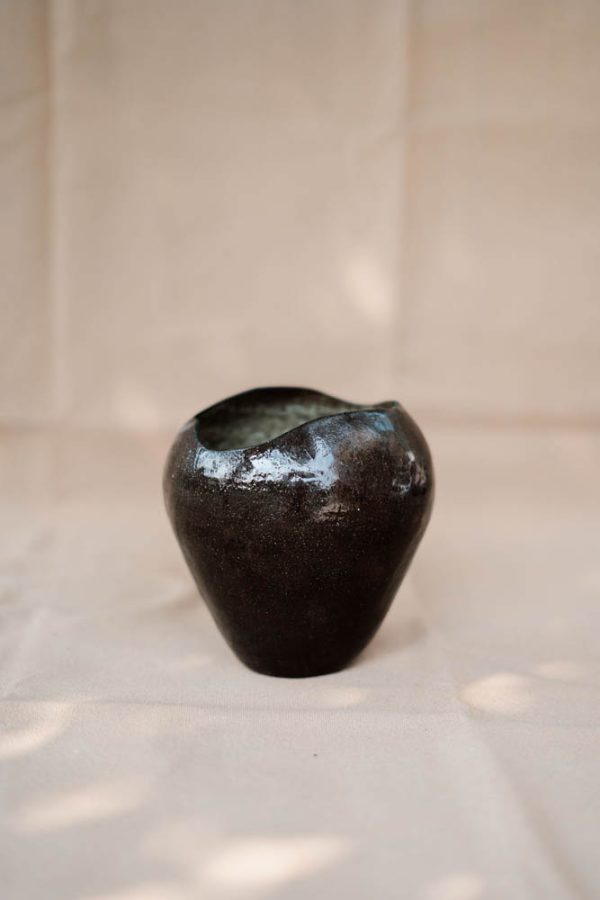 Passionfruit Ceramics - Charcoal and Jungle Green Vase - Shopfox