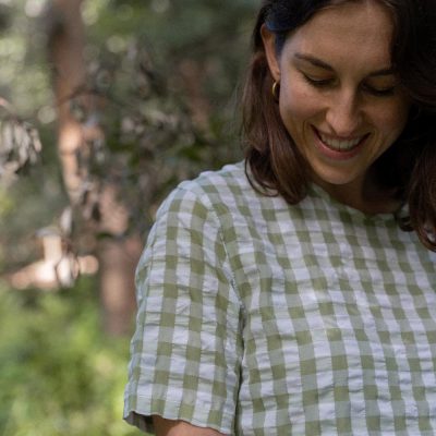 hōm - Frida Gingham Dress - Sage - Shopfox