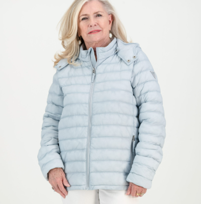 GiLo Lifestyle - Unisex Packable Puffer Jacket – Artic Ice Blue - Shopfox