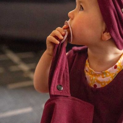 Carter & Me - Cotton Pacifier Blankie - Maroon - Shopfox