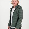 Unisex Packable Puffer Jacket – side view - Wild Forest Green