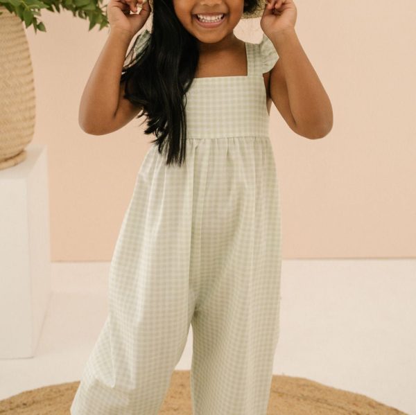 Toddler + Kids Frill Sleeve Gingham Romper - Shopfox